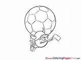 Soccer Colouring Balloon Fan Kids Coloring Sheet Title sketch template