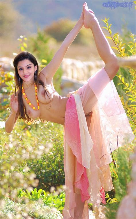 Mehrene Kaur Pirzada Doing Nude Yoga Outdoor Without