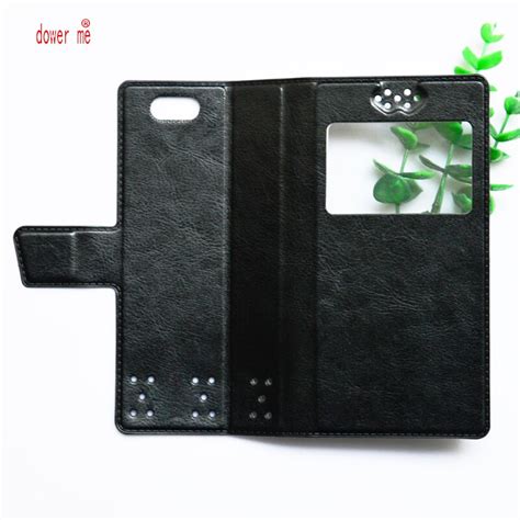 dower me hot sale single view window flip pu leather case cover for