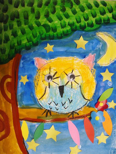 kids art owl