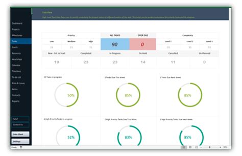 Project Plan And Portfolio Excel Template