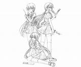 Yuno Gasai Mirai Nikki Coloring Pages Character Knife Another Surfing sketch template