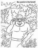 Bear Smokey Coloring Pages Forest Printable Fire Kids Colouring Prevention Sheets Thursday Birthday Bandit Wildfire Color Popular Coloringhome Bears Getcolorings sketch template