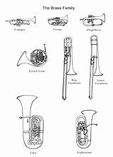 Brass Family Instruments Orchestra Coloring Music Woodwind Band Instrument Section Musical Would Use Great Unit Printable Sheet Worksheets Instrumentos Lessons sketch template