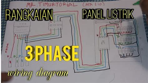 rangkaian sederhana panel listrik  phase simple circuit