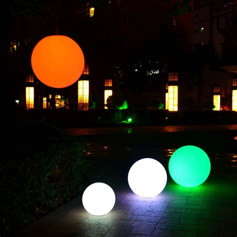 floating garden orb light cm led rechargeable pool pond patio lamp pk green uk
