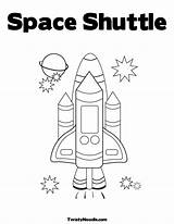 Shuttle Preschool Spaceship Astronaut Twistynoodle Cohetes Endeavour Cohete Espacial sketch template