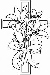 Cross Lily Easter Clipart Drawing Coloring Pages Lilies Drawings Clip Line Color Cliparts Colouring Jeepney Drawn Template Sketch Library Colourful sketch template