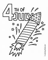 4th Fourth Fireworks sketch template