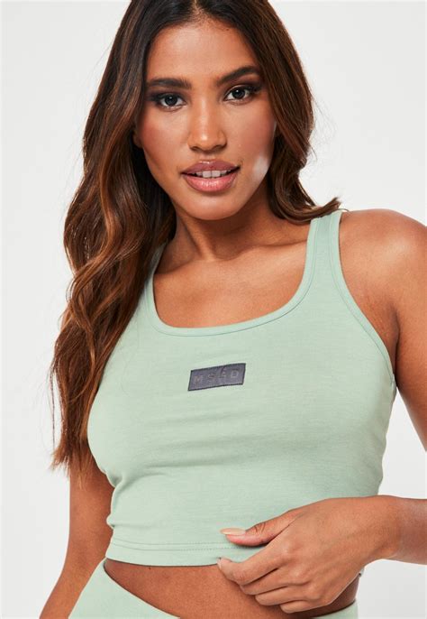 mint msgd cropped tank top missguided