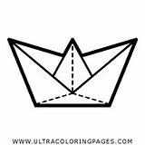 Origami Barca Barchetta Ultracoloringpages sketch template