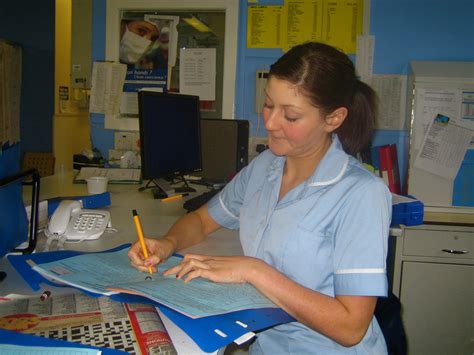 File Staff Nurse Andrea Writing Up Her Notes  Wikimedia Commons