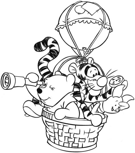 winnie  pooh  friends coloring pages playing adventure