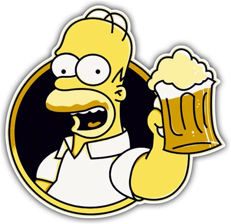 simpsons character holding  mug  beer