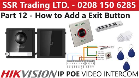 hikvision ip poe intercom guide part   flats  touch exit button maglock wiring setup ds