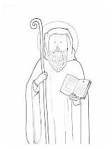 St Benedict Coloring Saints Printables sketch template
