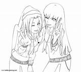 Bff Coloring Pages Girls Printable Kids Anime Friends Girl Color Cute Adults Print Template sketch template