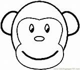 Monkey Coloring Pages Face Getcolorings sketch template