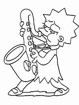 Saxofone Tocando Tudodesenhos sketch template