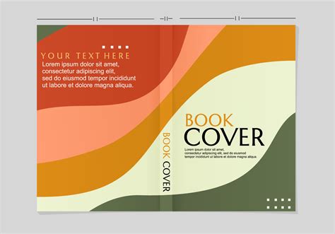 set  colorful book cover designs  waves pattern abstract