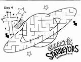 Vbs Galactic Starveyors Maze Crafts Galacticos Observadores Seleccionar sketch template