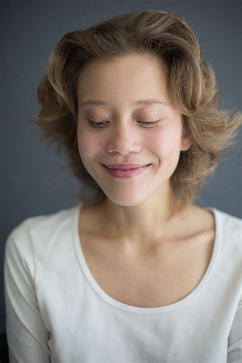 portrait  smiling beautiful woman happily   sandie byrne