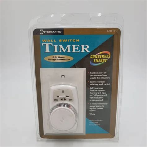 intermatic ejc  volt  hour programmable security wall switch timer nos   picclick