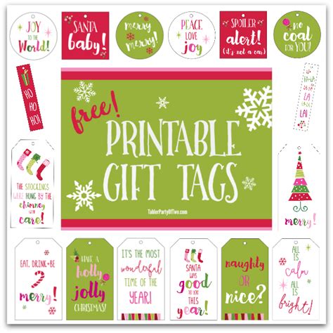 printable gift cards collection  christmas gift tags printable