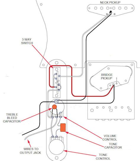 telecaster wiring diagram  treble bleed