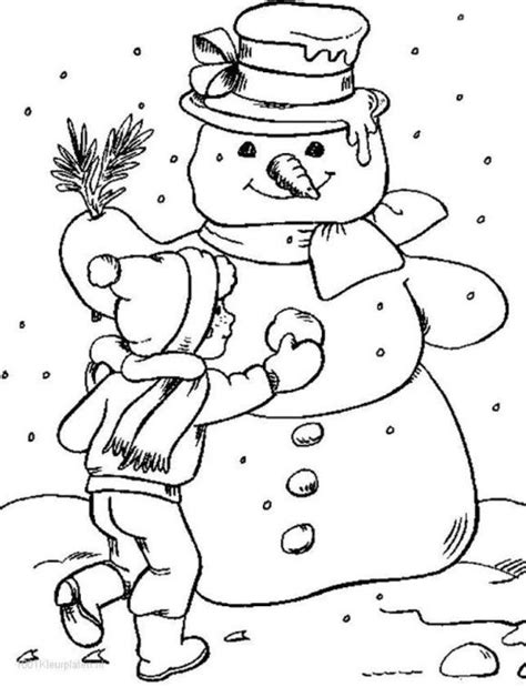 snowman winter coloring page coloring pages winter snowman coloring