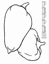 Pepper sketch template