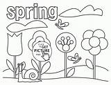 Kindergarten Colouring Coloringhome Insertion Printemps sketch template