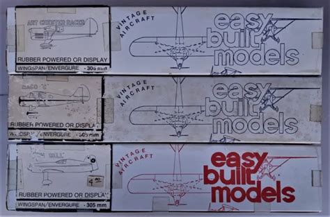 vintage aircraft rubber powered lot   wood model kits easy built
