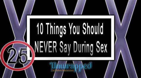 10 things you should never say during sex australian top 10 2021
