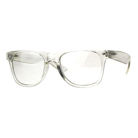 mens clear frame hipster horn rim plastic eye glasses ebay