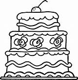 Cake Coloring Pages Birthday Kids Wedding Outline Printable Drawing Cartoon Cherry Coloring4free Worksheet Minecraft Clipartmag Print Extinguishing Fireman Vector Popular sketch template
