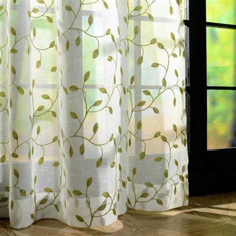 classic linen embroidery sheer curtain fabric  high quality