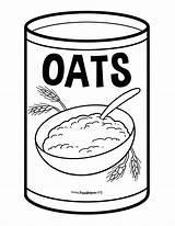 Oats Canned Foodhero Grains Blackline sketch template