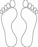 Feet Template Outline Foot Kids Footprint Printable Coloring Pages Clip Clipart Choose Board Adult Baby sketch template