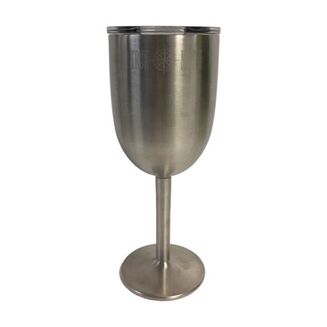 true north insulated stainless wine glass with lid
