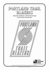 Coloring Nba Pages Blazers Logos Trail Portland Basketball Teams Cool Logo Team Trailblazers Sheets Visit sketch template