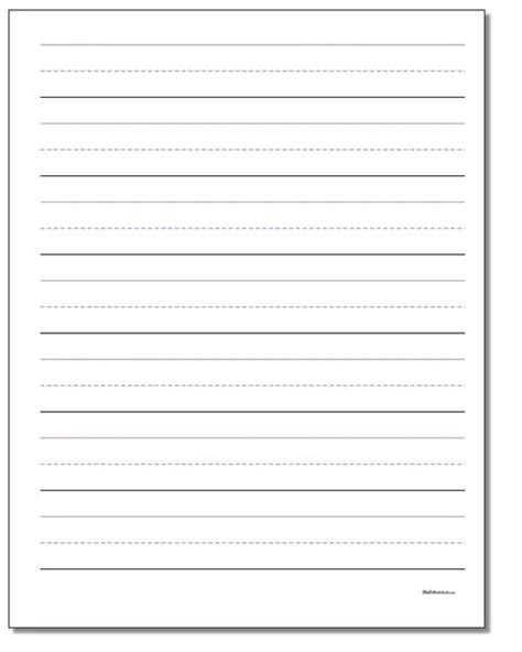 printable handwriting paper  grade writing paper  lines lined