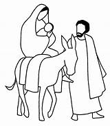 Jesus Fuga Egitto sketch template