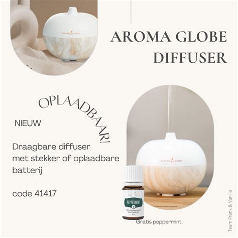 draadloos aroma globe diffuser dit  olie