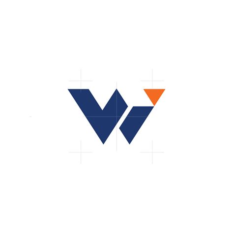 stylish letter wi logo