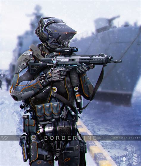 Futuristic Sci Fi Soldier Concept Art Inspiration Wendy Zhou
