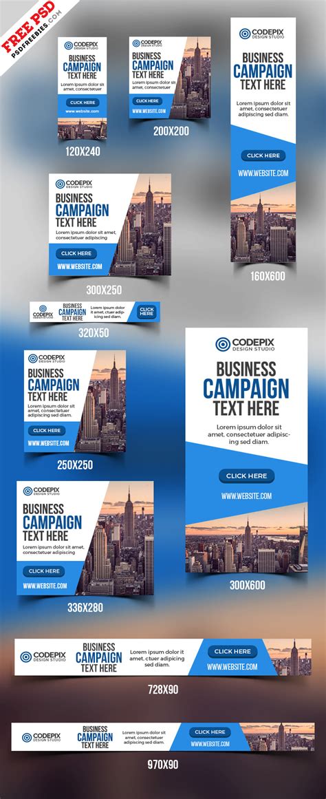 multipurpose business web banner ads psd psdfreebiescom