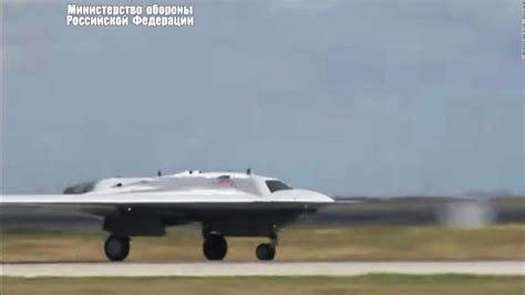 russia  released footage    hunter stealth attack drone cnn