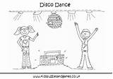 Dance Disco Coloring International Kids Theatre sketch template