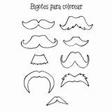 Bigotes Bigote Plantillas Moustaches Photocall sketch template